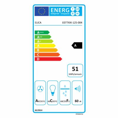 Energy Label - Elica OM Air Wall Mounted Kitchen Hood