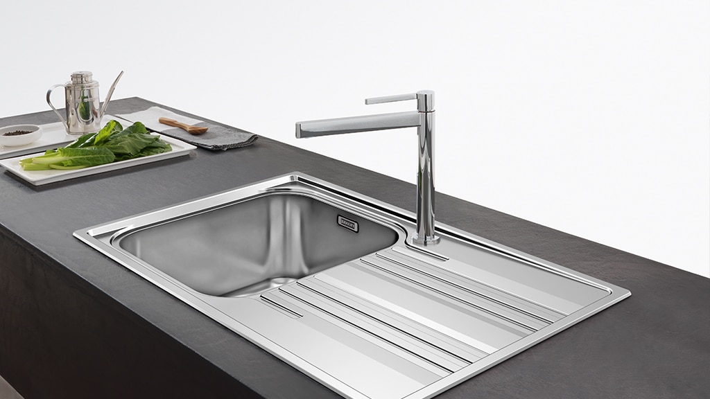 Franke 1 Bowl Drainer Smart Line Stainless Steel Sinks Inset Versatility RHD