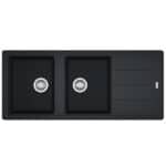 Franke-Boston-BFG-621-Black-2-Bowl-Drainer-Coloured-Sinks-114.0276.591