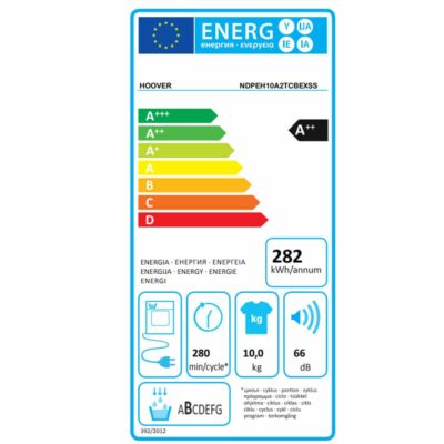 Hoover Dryer Heat Pump 10Kg H-Dry 500 31102199 - Energy Label