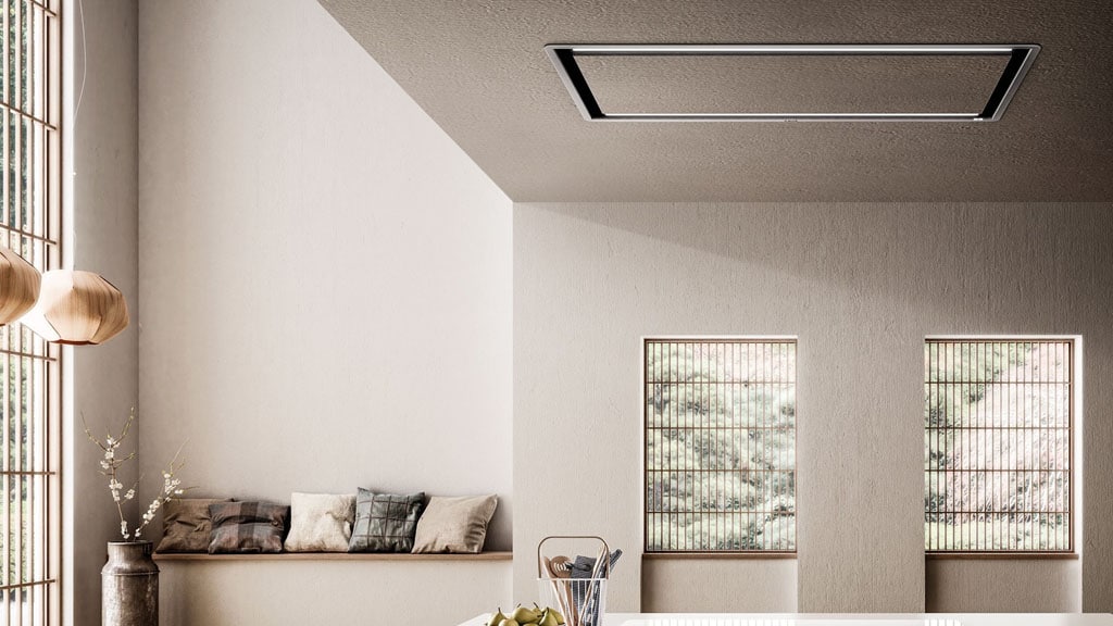 Tune White - Elica Illusion H30 Ceiling Kitchen Hood