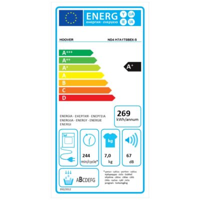 Energy Label - Hoover H-Dry 500 Tumble Dryer - 31102076