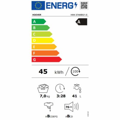Hoover H-Wash 500 Washing Machine 31010300 - Energy Label