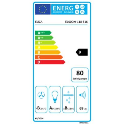 Elica Joy Wall Mounted Hood PRF0104625A - Energy Label