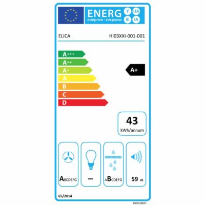 Elica-Nikolatesla-One-BL-A-83-Aspiration-Hobs-PRF0120977-Energy-Label