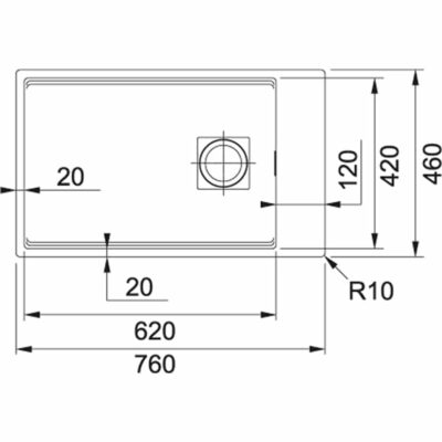 Franke Kubus 2 KNG 110-62 Kitchen Sink - Technical Drawings