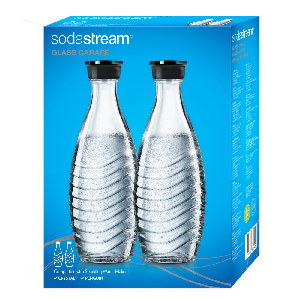 SodaStream 1 Liter Dishwasher Safe Slim Carbonating Bottles, Twin