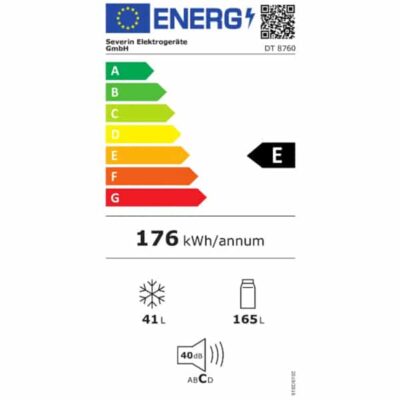Severin Double Door Fridge Freezer 8761 - Energy Label