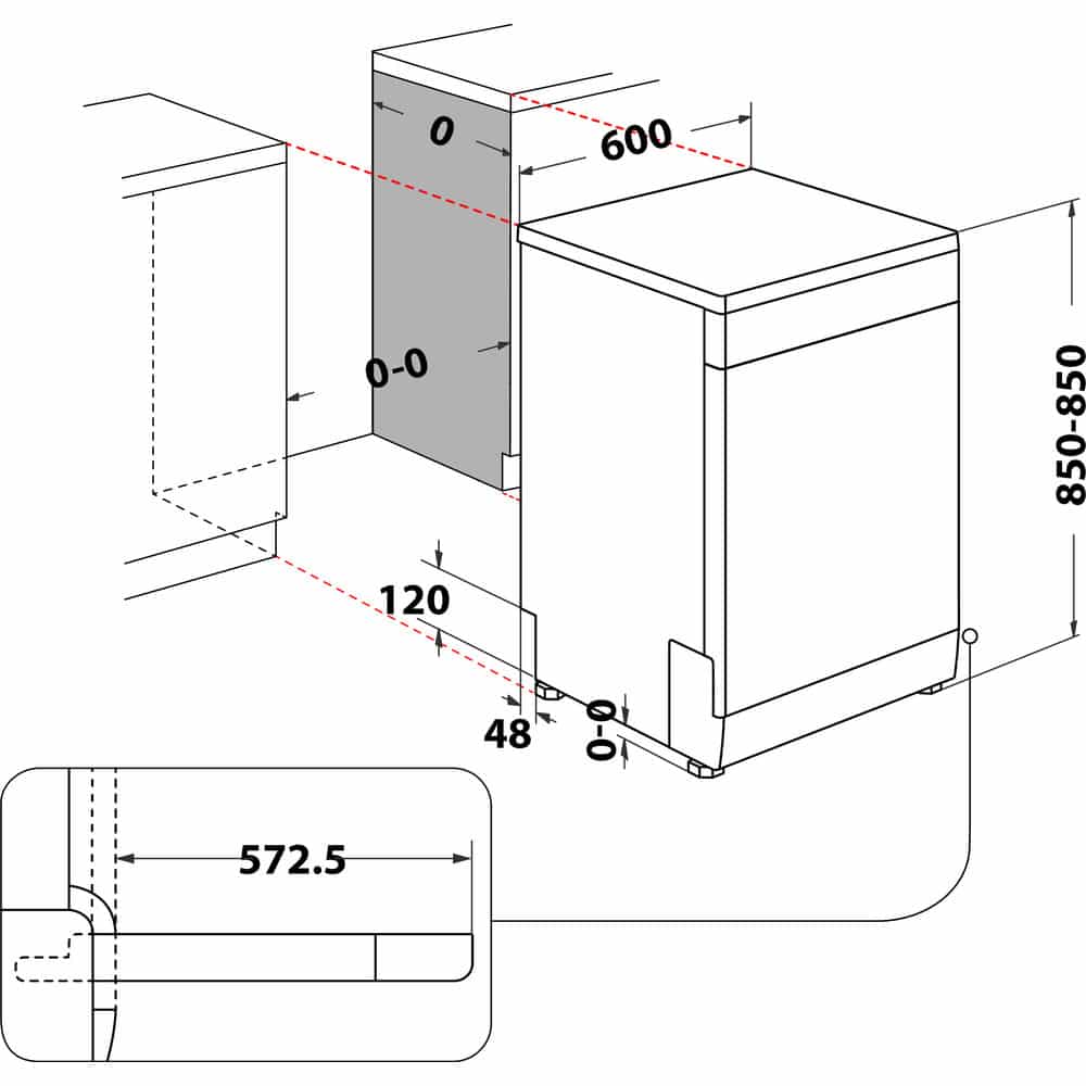 Whirlpool wfc3c33pfxuk standard dishwasher deals
