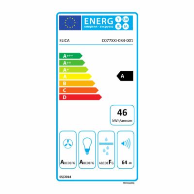 Energy Label - Elica Aplomb Wall Mounted Hood PRF0166940