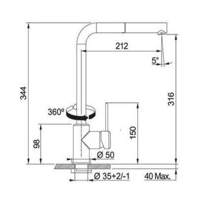 Franke Sirius Kitchen Tap 115.0668.280 1