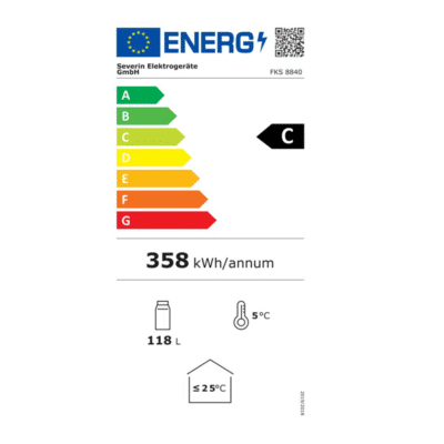 Severin FKS 8840 Wine Fridge - Energy Label