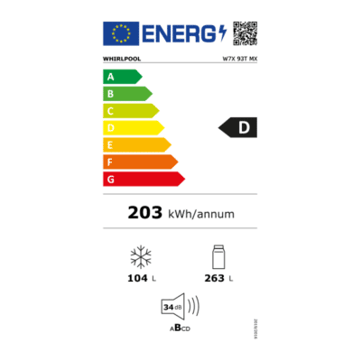 Whirlpool W7X 93T MX Fridge Freezer Energy Label