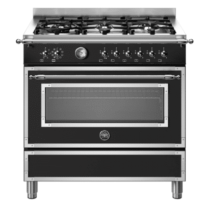 Bertazzoni Heritage Series Free-Standing Gas Cooker with Electric Oven HER96L1ENET - Available from Crosscraft Malta