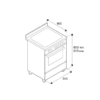 Bertazzoni Master Series Free-Standing Gas Cooker MAS64L1EXT - Technical Drawings