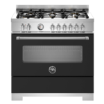 Bertazzoni Master Series Free-Standing Gas Cooker with Electric Oven MAS96L1ENET2