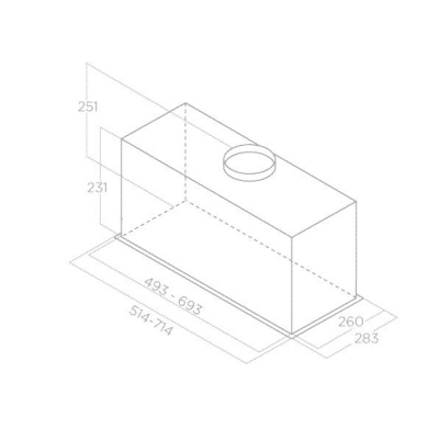 Elica Fold S Built-In Kitchen Hood - Technical Drawings