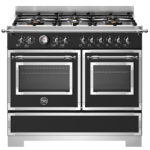 Bertazzoni Heritage Series Free-Standing Gas Cooker with Electric Double Oven HER106L2ENET2