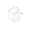 Bertazzoni Professional Series Free-Standing Induction Cooker with Electric Oven - Technical Drawings