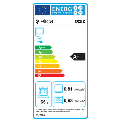 Elica Virtus Built In Electric Oven PRF0191771 - Energy Label