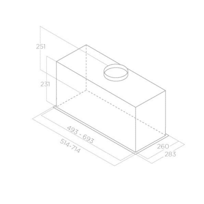 Elica Fold S Built In Kitchen Hood PRF0181963 - Technical Drawings