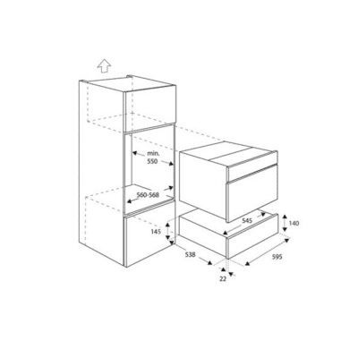 Bertazzoni Professional Series Built In Warming Drawer WD60PROX - Technical Drawings