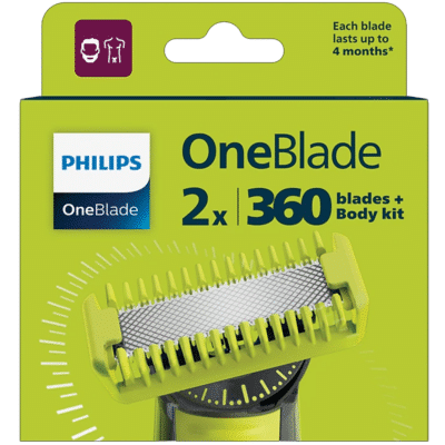 Philips OneBlade Replaceable 360 Blade Refill Kit, Face & Body 1