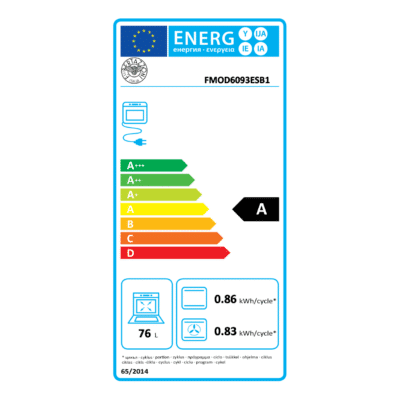 Bertazzoni Modern Series Built In Electric Oven FMOD6093ESB1 Energy Label