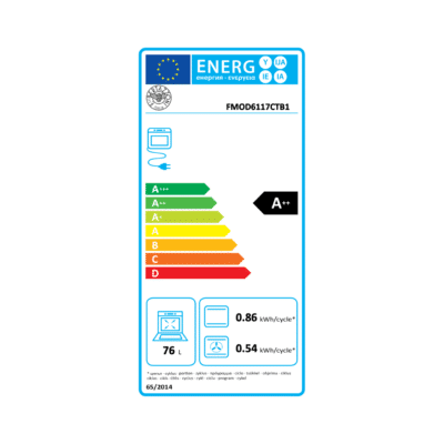 Bertazzoni Modern Series Built In Electric Oven FMOD6117CTB1 - Energy Label