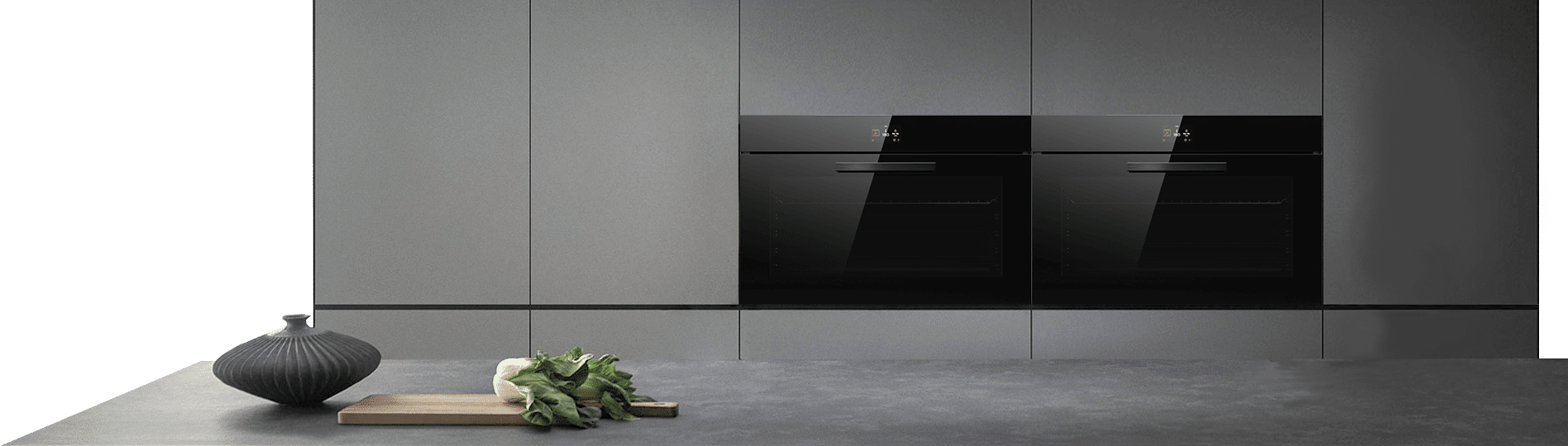 Whirlpool built-in ovens and microwave installed in a modern kitchen in Malta