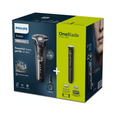 Philips Series 5000 Wet & Dry Electric Shaver + OneBlade Electric Shaver S5898 79 h