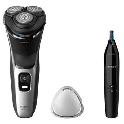 Philips Wet & Dry Electric Shaver 3000, Nose & Ear Hair Trimmer S3143 02 k