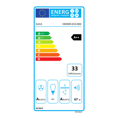 Elica NikolaTesla One Aspiration Hob PRF0196318 - Energy Label