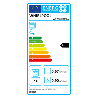 Whirlpool WOI5S8HM1SBA Built In Oven - Energy Label