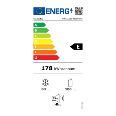 Electrolux ColdSense Series 500 Fridge Freezer KTS5LE14S - Energy Label
