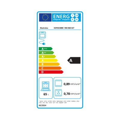 Electrolux SurroundCook® Series 600 Built In Oven KOFGC40BK - Energy Label