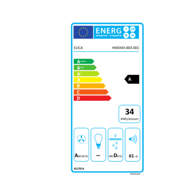 Elica NikolaTesla Fit XL Raw Aspiration Hob PRF0202499 - Energy Label