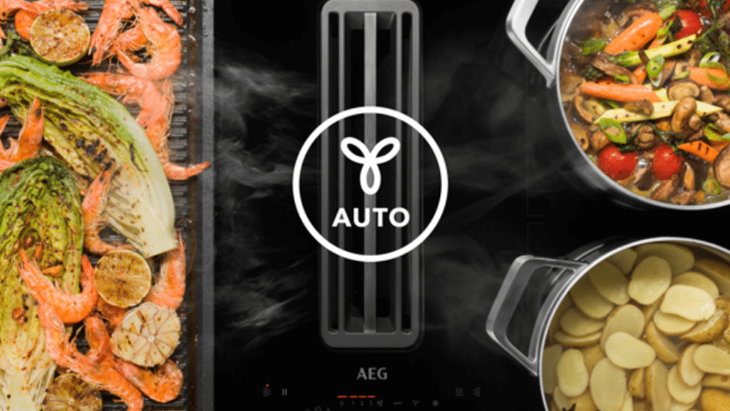 AEG Series 6000 Induction Hob with Built In Extractor NCP84C01AZ d