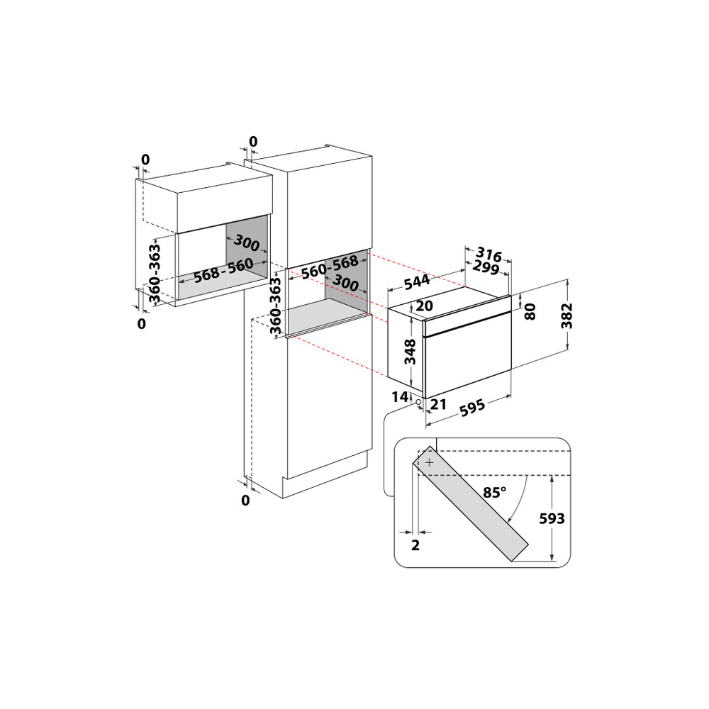 Whirlpool MBNA900B Built In Microwave - Technical Drawings Whirlpool MBNA900B Built In Microwave - Technical Drawings