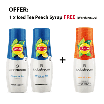 SodaStream Lipton Lemon Iced Tea Soda Mix Syrup Bundle