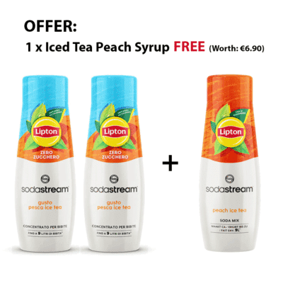 Sodastream Lipton Ice Tea Peach Zero Soda Mix Syrup Bundle