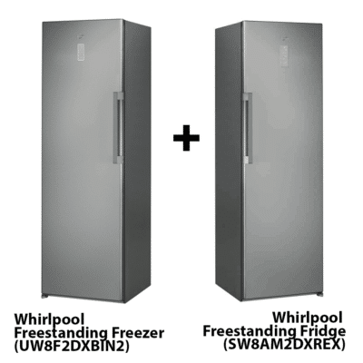 Whirlpool Freestanding Fridge SW8AM2DXREX + Whirlpool Freestanding Freezer UW8F2DXBIN2 bundle a