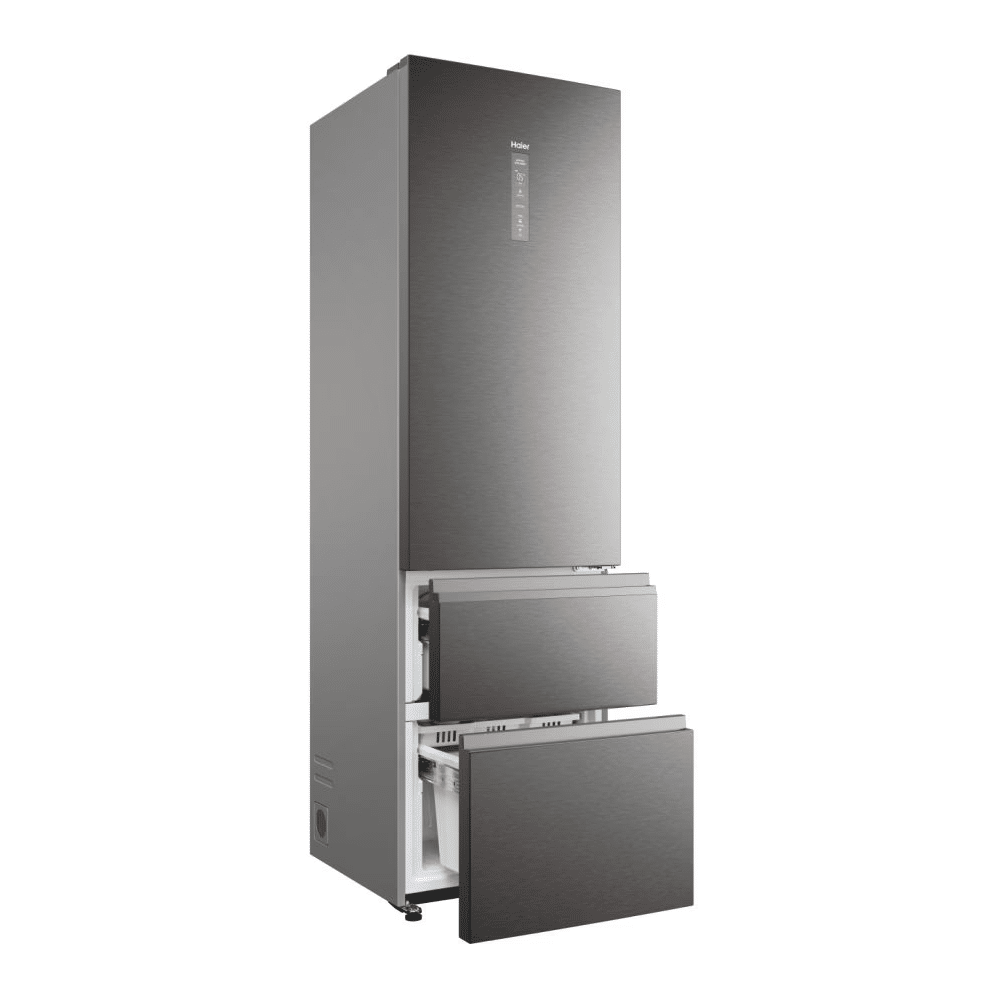 Haier 3D 60 Series 5 Fridge Freezer, 414L, Dark Inox - Crosscraft