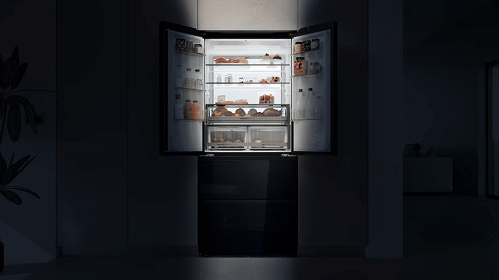 Haier Cube 90 Series 3 American Style Fridge Freezer HCR39F19ENPT A3