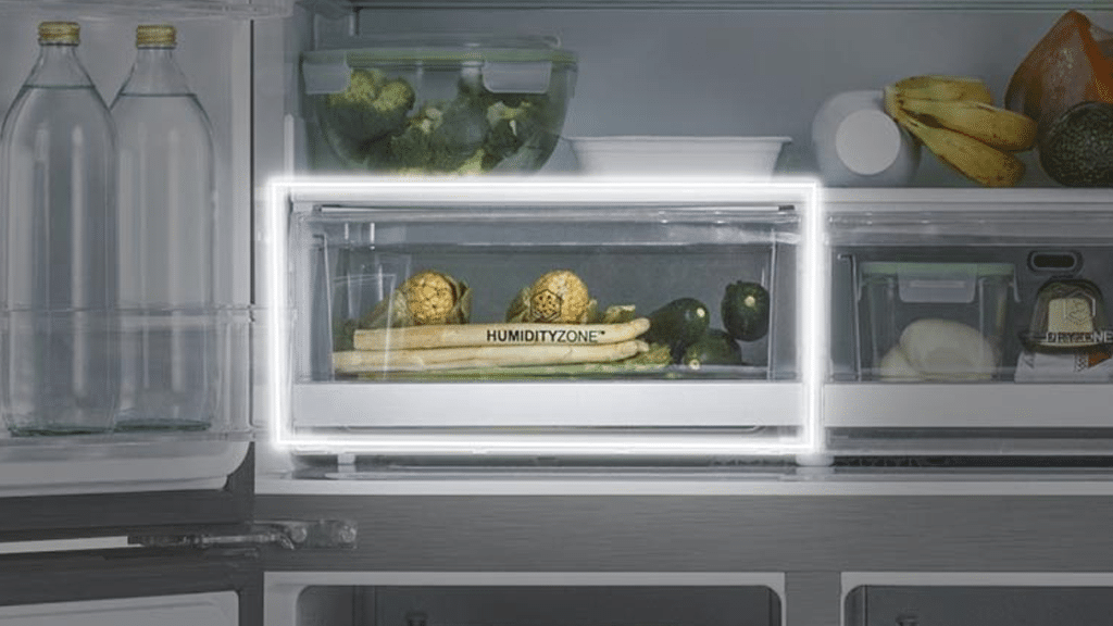 Haier Cube 90 Series 5 American Style Fridge Freezer HCR5919EHMB a2