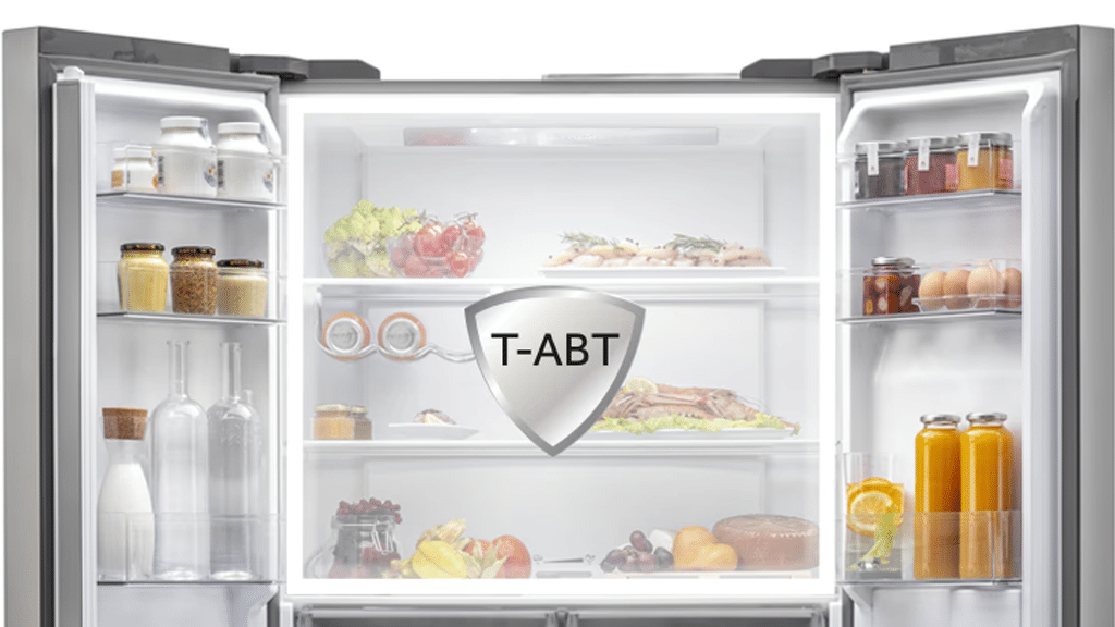Haier Cube 90 Series 5 American Style Fridge Freezer HCR5919EHMB a3