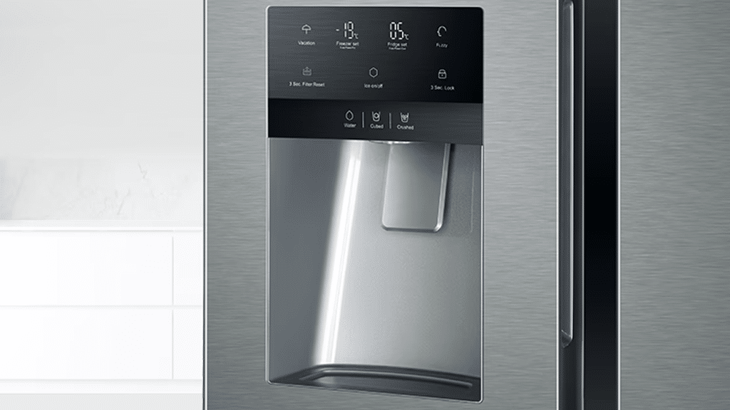 Haier Cube 90 Series 5 American Style Fridge Freezer HCR5919EHMB a4