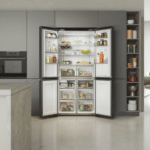 Haier Cube 90 Series 5 American Style Fridge Freezer HCR5919EHMB b3
