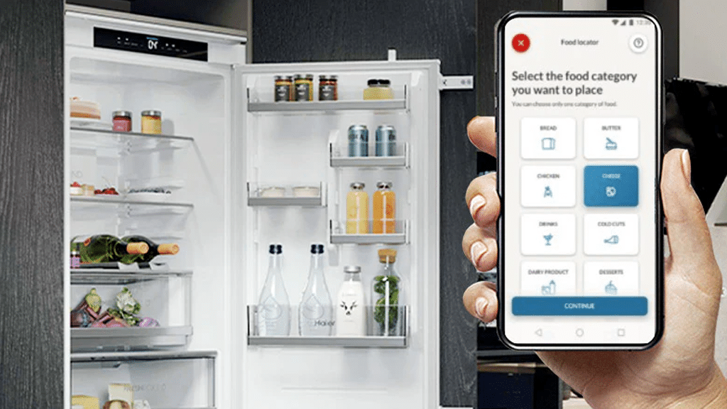 Haier ID Titanium 2 Built In Fridge Freezer EHBQW5518E d