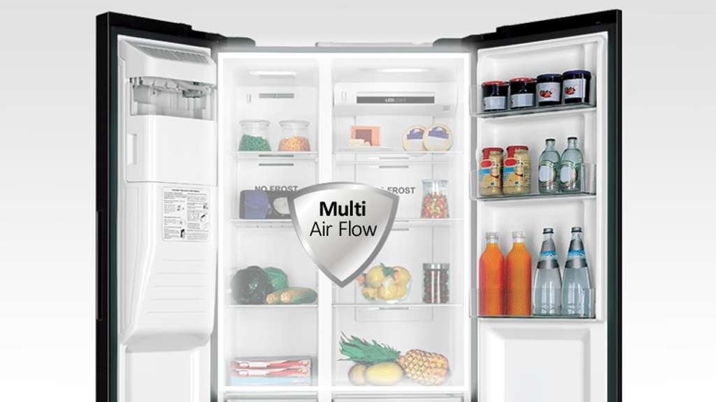 Haier SBS 90 Series 3 American Style Fridge Freezer HSR3918ENPB b